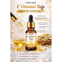 E Vitamini Yağı 20 Ml %100 Saf Vitamin E Yağı Cilt, Saç Ve Nem Bakımı İçin