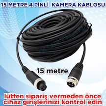 4 Pinli 15 Metre Ticari Araç Kamera Kablosu 12-24 Volt