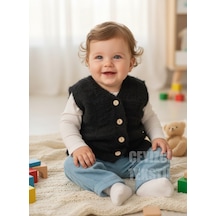 Bebek Yeleği, Yumoş Bebek Yeleği Simsiz Yumuşacık Bebek Yeleği Açık Lacivert