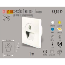 Cata Ct-5170 Sensörlü Led Koridor Merdiven Aydınlatma Gün Işığı