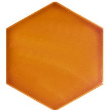 Armada Çini 15x17 Cm Düz Karamel Altıgen Çini Karo Seramik