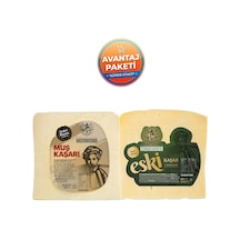 Hasmandıra Gurme Kaşar Seti - Muş Kaşarı 300g + 12 Ay Dinlendirilmiş Eski Kaşar 300g Şirden Mayalı