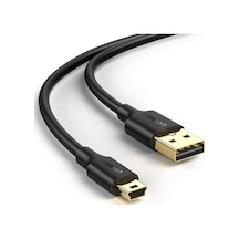 2.0 A Usb-a & Mini-usb, Şarj Ve Data Kablosu, 1.5 Metre, Siyah