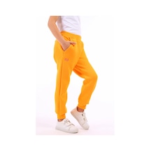 Toontoy Kız Çocuk Nakışlı Eşofman Alt Turuncu