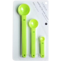 Ölçme Kaşıklı Poşet Klipsi 3'lü Paket Çok Renkli