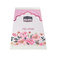 İsme Özel Çocuk Seccadesi Kabe Pembe 82 45 Cm 110 Gr - Tesbih Hediyeli Çok Renkli