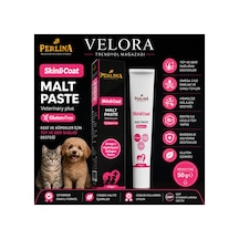 Perlina Skin&coat Malt Paste 50 Gr Kedi Ve Köpekler İçin Tüy & Deri Sağlığı Desteği Omega 3, Hidrolize Kolajen, Biotin Gluten Free - 885808314