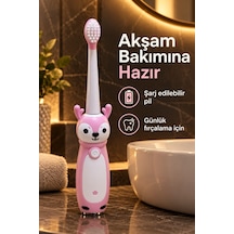 Çocuk Elektrikli Diş Fırçası Pembe - Lisinya