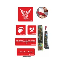 Enhavalı Fantezi Modelleri Hint Kınası ile Geçici Dövme Yapma Seti