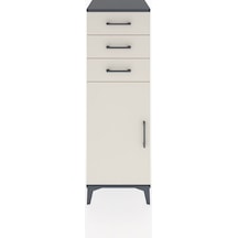 Hyperion Dolap 3 Çekmeceli Tek Kapaklı 44x44x134 Antrasit-aytaşı Antrasit