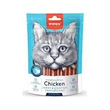 Chıcken Jerky Codfısh Sandwıches Wanpy Tavuklu Ve Morina Balıklı Kedi Ödül Maması