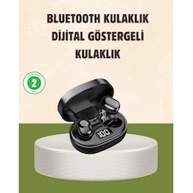 Led Ekranlı Şarjlı Kablosuz Kulak İçi Kulaklık Çok Renkli
