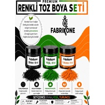 3'lü Set Premium Parafin Soya Wax Toz Mum Boyası Hobi Seti - 10 Cc Siyah, Yeşil, Turuncu Bkfab3syt10g Karışık