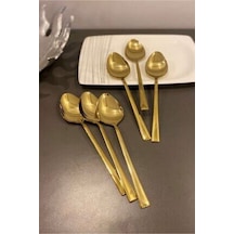 Stayle Gold Titanyum 6 Adet Tatlı  Kaşık Gold