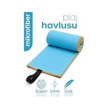 Unisex Mikrofiber Plaj Havlusu 80x130 Cm Yumuşak Dokulu Deniz Banyo Sporcu Havlusu Large Boy Turkuaz Açık