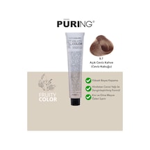 Puring Fruity Color Meyve Asitli Profesyonel Krem Saç Boyası 100ml - 9.7 Açık Ceviz Kahve Ceviz Kabuğu
