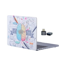 Macbook Air M1 Kılıfı 13.3 İnç A2337 A2179 A1932 Uyumlu Sol Beyin Sağ Beyin Desenli Sert Kapak Koruyucu Kılıf Eğitim Sanat Bilim Temalı Uv Baskılı Hard Case Beyaz Belirtilmemiş
