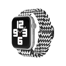 Apple Watch 42mm Kordon - Zigzag Siyah-beyaz