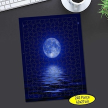 Gece Karanlığında Dolunay Manzarası 240 Parça Puzzle Yapboz-986