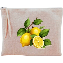 Limon Baskılı Makyaj Çantası