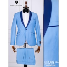 Fabıo Cassel Erkek Damatlık Slim Fit Takım Elbise Açık Mavi