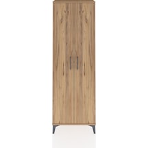 Arges Dolap Tek Raflı 2 Kapaklı Tek Askılı 60x30x182 Çam-çam Çam