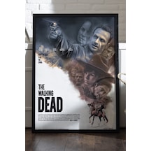 The Walking Dead Siyah Ahşap Çerçeveli Poster, Dekoratif Film Duvar Tablosu