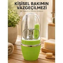 Yeşil Manikür Pedikür Bakım Seti Çok Amaçlı Kişisel Bakım Kiti - Lisinya
