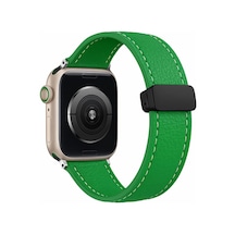 Apple Uyumlu  Watch 10 42mm - 38/40/41mm Kordon Magnetli Pu Deri Kordon 2/3/4/5/6/se/7/8/9