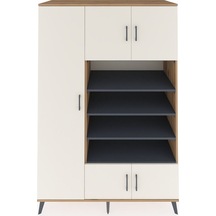 Kronos Dolap 10 Raflı 5 Kapaklı 132x59x195 Çam-aytaşı/antrasit Çam