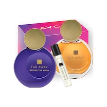 Avon Far Away Beyond The Moon Kadın Parfüm EDP 50 ML + Far Away Kadın Parfüm EDP 50 ML + Glamour Kadın Parfüm EDP 10 ML