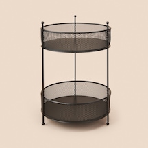 Bath İki Katlı Fileli Organizer - Siyah - 28x20 Cm Çok Renkli