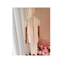 Ezni Atelier Beyaz Şifon 250 Cm Gelinlik Nişanlık Fuları Beyaz Beyaz