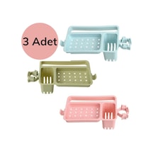 Buffer Musluğa Takılan Mutfak Banyo Lavabo Düzenleyici Organizer Mavi - Pembe - Yeşil