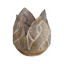 Pasabahce Knit Metal Tealight Mumluk - 1 Adet Sarı