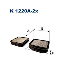 Fıltron K1220a-2x Kabin Polen Filtresi Takımı Mercedes W210 S210 W220 C215 Karbonlu A2108301118