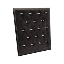 Yerli Üretim Süet Kumaş Füme Renk 20/16 Cm Ayaklı Kolye Sergileme Standı Çok Renkli