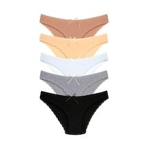 New Lilla 1101 Bikini Kadın T. Dantelli Külot Paketi Çok Renkli