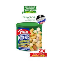 Paşa Kuruyemiş Kavrulmuş Karışık Kuruyemiş Teneke 2 x 150 G