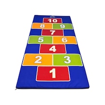 Seksek Ve Corn Hole Baskılı Çocuk Jimnastik Minderi Lacivert