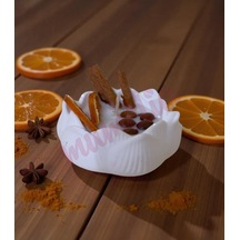 Mumelia Kahve Aroması - Doğal Soya Taştozu Lotus Kase Tasarım Mum .
