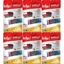 Brillant Vakumlu Poşet/hurç 55 90cm Xlarge İç Adet 1 6 Lı Set Şeffaf