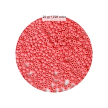 Pembe Renk 4 Mm Yaklaşık 220 Adet/20 Gram Cam Boncuk Oya Yazma Bileklik Ve Kolye