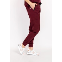 Koyu Bordo Likralı Jogger Pantolon