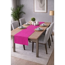 Perdeyap1980 Kadife Dokulu Açık Mürdüm Renk Ada Serisi Runner 40 X 140 Cm Açık Mürdüm