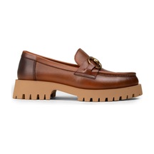 Deery Kadın Hakiki Deri Taba Renkli Tokalı Loafer - 02037ztbae01