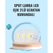 Ev Ofis Kamp İçin Uygun Uzaktan Kumandalı Yapışkanlı Kablosuz Led Spot Lambalar