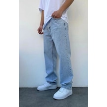 Baggy Asit Yıkama - Baggy Model Erkek Pantolon Mavi