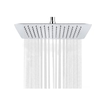 Teltree 8 İnç Kare Ultra İnce Tavan Duşu, Paslanmaz Çelik, Otomatik Temizlenebilir Uçlar, Yüksek Basınçlı, Su Tasarruflu, Gümüş Rengi Bağlantı Çubuğu Yok Diğer