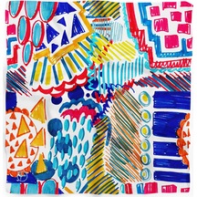 Viva Vibe Desen 55x55cm Bandana/fular Çok Renkli
